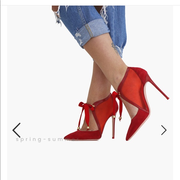 Beautiful red Italian made Leonardo Russo heels. - Picture 5 of 5